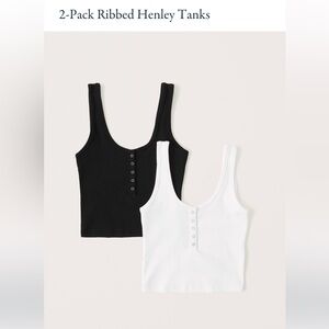2 pack Abercrombie Henley crop tanks